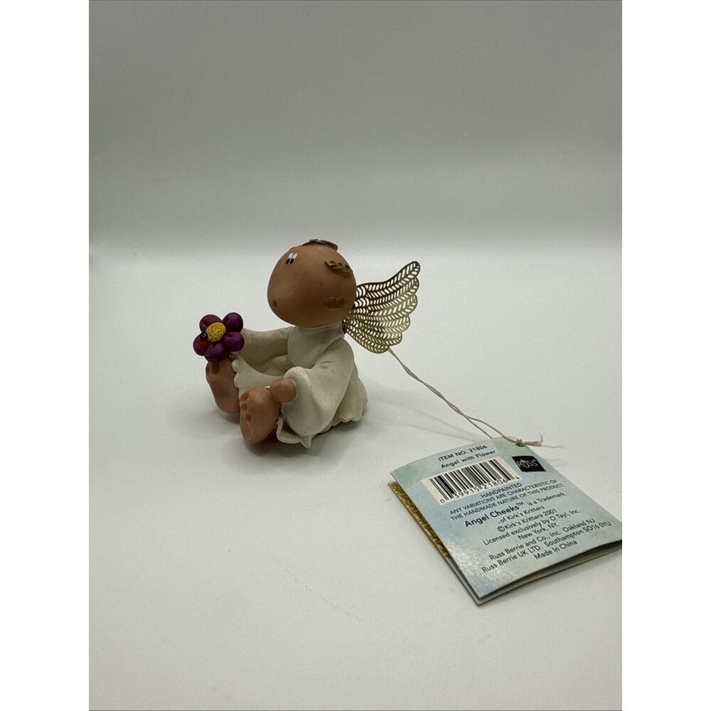Angel Cheeks Angel -Flower & Ladybug Hand Painted, Kirk's Kritters by Russ 2001